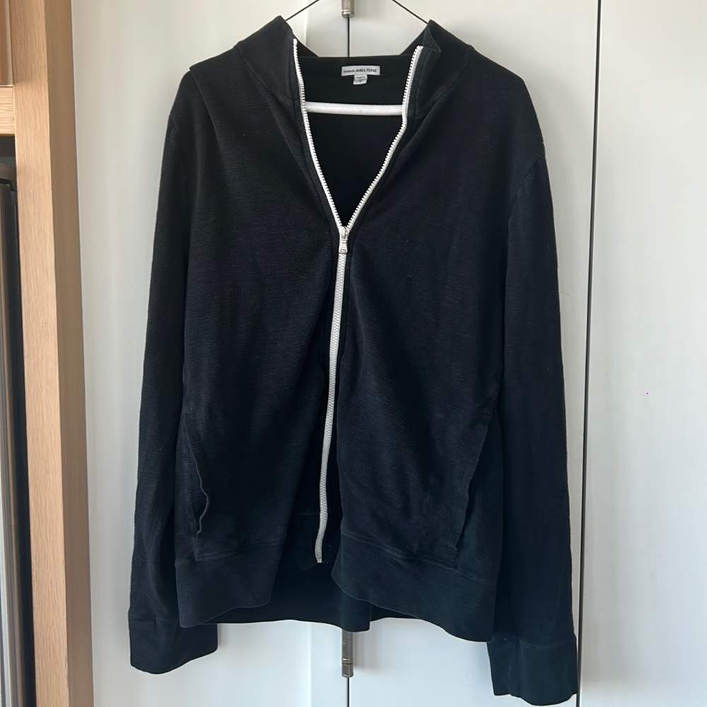 Men’s Black James Perse zip up sweatshirt